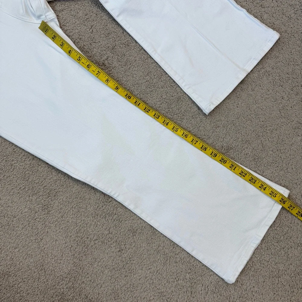 Frame Denim Le Crop Mini Boot Cut Jeans White 32 - Picture 12 of 12